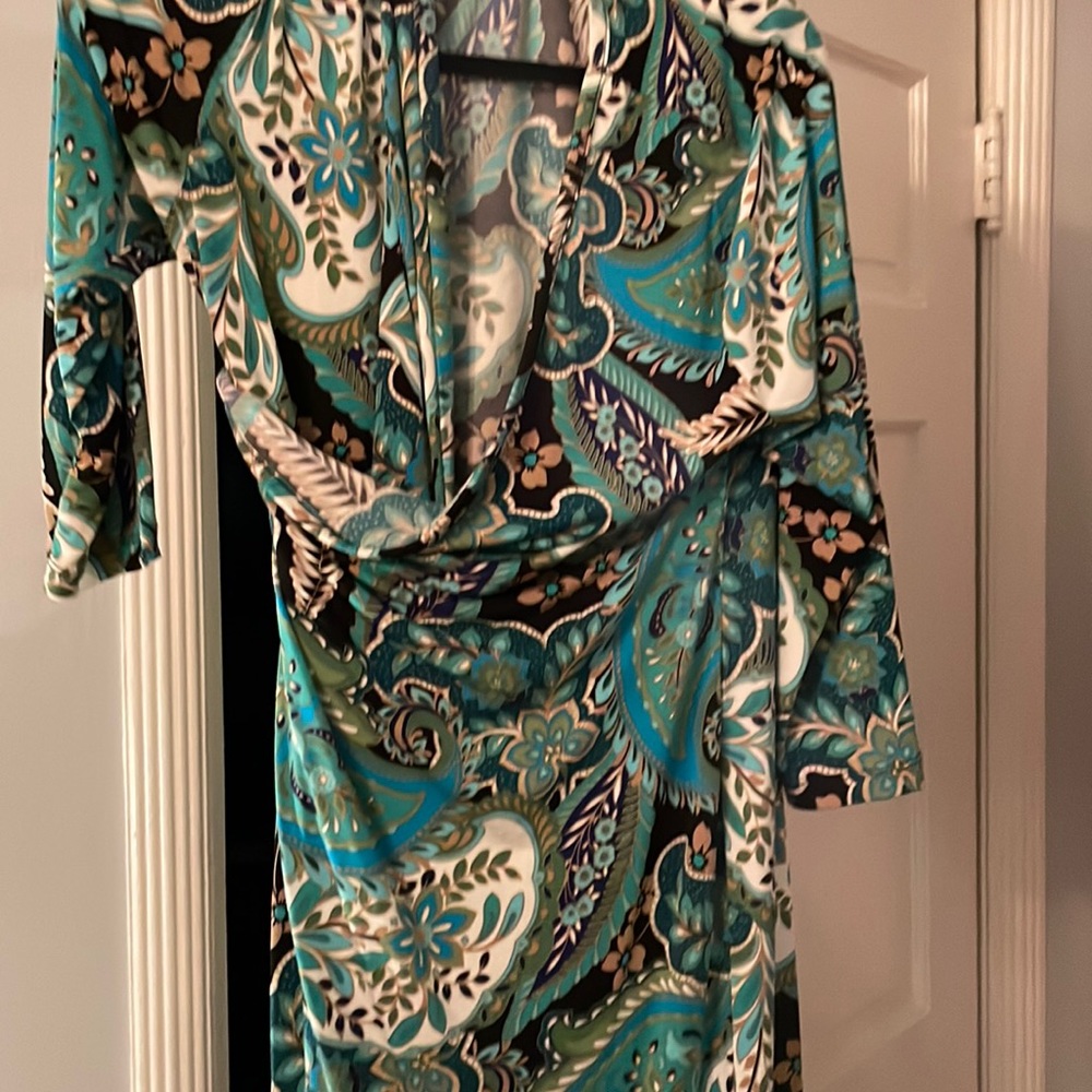 Banana Republic Paisley Floral Wrap Dress     *H20